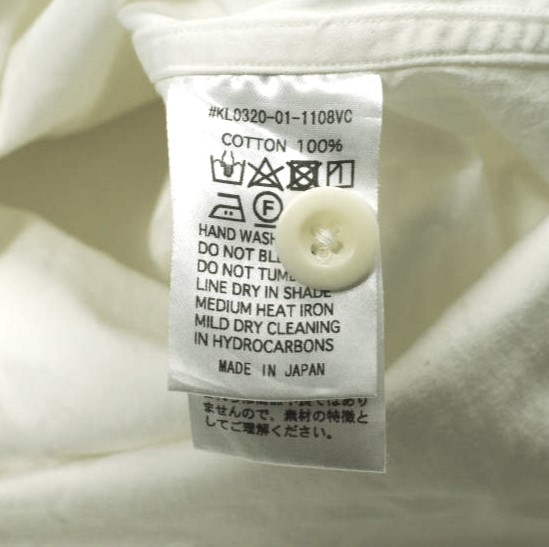 KABEL カベル 日本製 プルオーバーロングシャツ KL0320-01-1108VC 3 WHITE 長袖 トップス【中古】【KABEL】 KABEL 日本制造套头长袖衬衫KL0320-01-1108VC 3码白色长袖上衣[二手