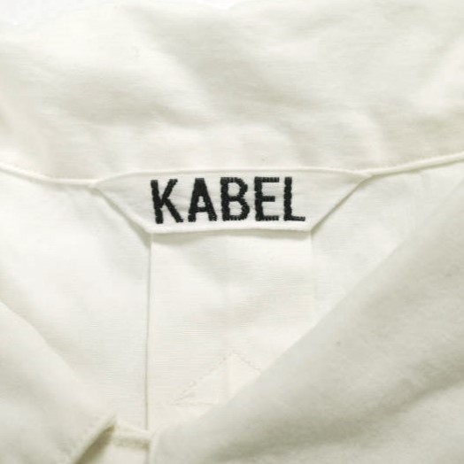 KABEL カベル 日本製 プルオーバーロングシャツ KL0320-01-1108VC 3 WHITE 長袖 トップス【中古】【KABEL】 KABEL 日本制造套头长袖衬衫KL0320-01-1108VC 3码白色长袖上衣[二手