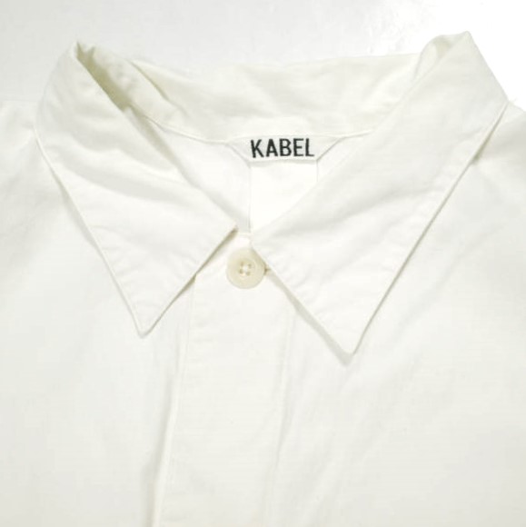 KABEL カベル 日本製 プルオーバーロングシャツ KL0320-01-1108VC 3 WHITE 長袖 トップス【中古】【KABEL】 KABEL 日本制造套头长袖衬衫KL0320-01-1108VC 3码白色长袖上衣[二手