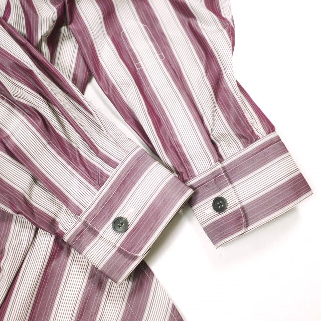 TOGA トーガ 23AW 日本製 STRIPED TAFFETA DRESS ストライプタフタ