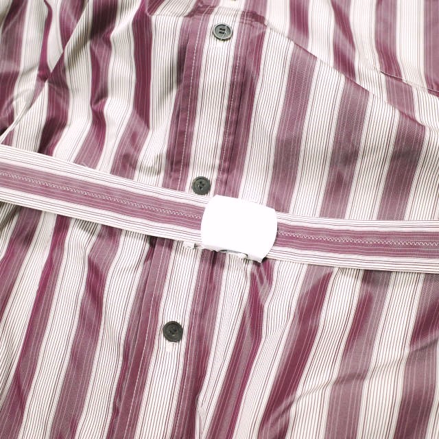 TOGA トーガ 23AW 日本製 STRIPED TAFFETA DRESS ストライプタフタドレス TA32-FH026 36 PURPLE シャツ ワンピース フード コート トップス【中古】【TOGA】 TOGA - TOGA トーガ 23AW 日本製 STRIPED TAFFETA DRESS ストライプ