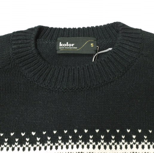 kolor 24SS Made in Japan Nordic Print Short Sleeve Knit