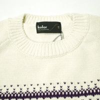 kolor カラー 24SS 日本製 ノルディック柄ショートスリーブニット 