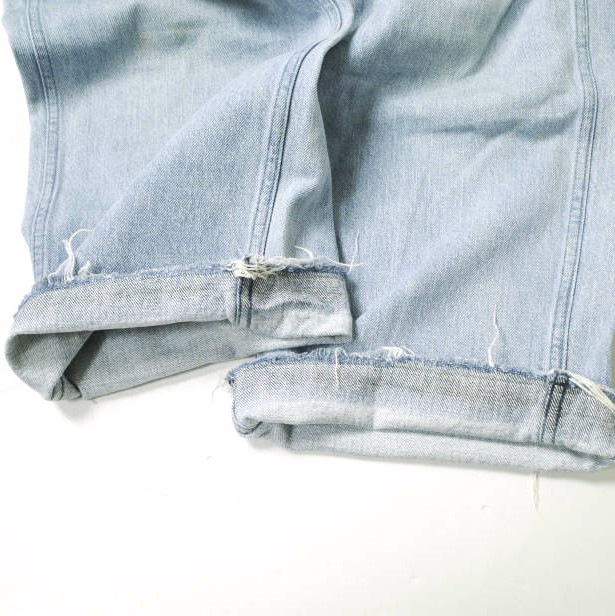 UNUSED Made in Japan Cut Off 13oz Wide Denim Pants UW0477, Light