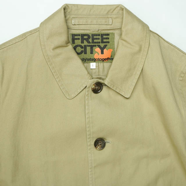 FREECITY 日本制造CHINO SHOP COAT 700038-994 1码米色风衣[二手
