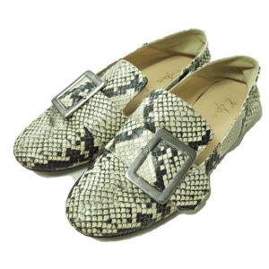 K.Spin Casepin 意大利制造僧侣搭扣平底鞋，36码（23厘米），蟒蛇皮鞋面。二手。[K.Spin]