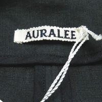 AURALEE オーラリー 17SS 日本製 WASHED LINEN NO COLLAR COAT 
