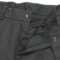 bukht ブフト 18AW 日本製 CLASSIC TROUSERS CHARCOAL PIN CHECK ピン 