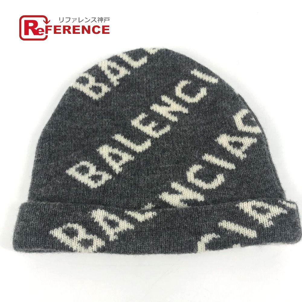 BALENCIAGA 小物 ビーニー 帽子 ニット帽 ニットキャップ 総ロゴ 