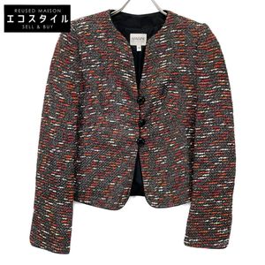 Pre-owned Armani Collezioni Brown and Orange Mixed Tweed Jacket, Size 38 (HMG05T HM176)
