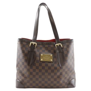 二手LOUIS VUITTONHampstead MM 手提包 N51204 Damier 帆布 2011 棕色 CA0191 单肩/手提包，A4 尺寸开口 Hampstead MM 女士