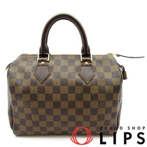 二手路易威登 Speedy 25 N41532 Damier 女士波士頓包，黑色