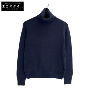 Loro Piana FAG3537 Navy Baby Cashmere 100% High-Neck Knit Pullover, Size 38 (Pre-owned)
