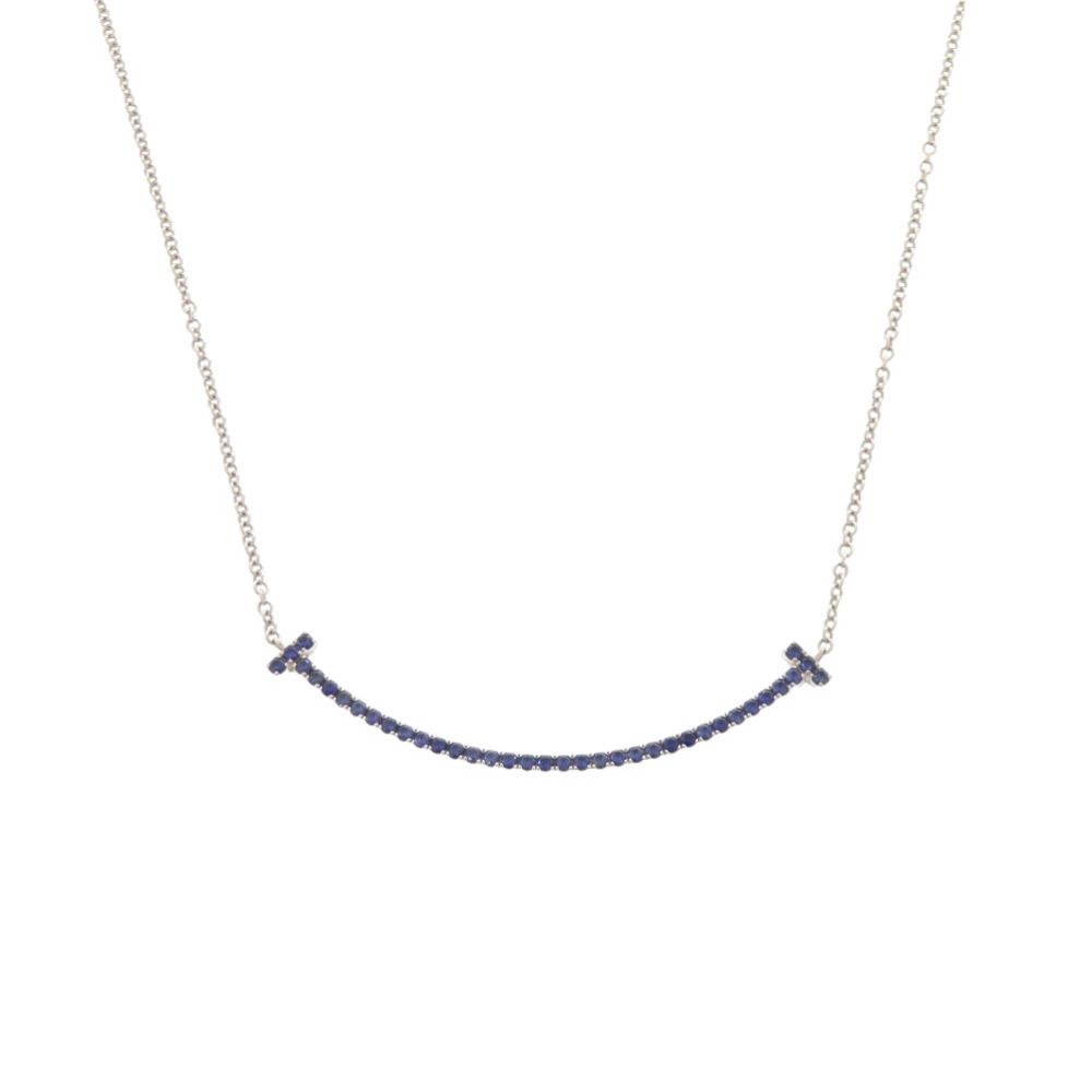 tiffany 18k tiffany smile necklace silver