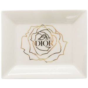全新未使用 Dior 玫瑰陶瓷白色托盤Plate，1389 [二手] Dior