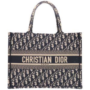 Dior Book Tote Medium Oblique M1296ZRIW 帆布海軍藍手提包 0280 [二手] 成色極佳