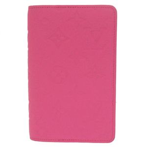 루이비통 노트북 커버 PM 에밀리 GI1212 IC 트리온 레더 핑크 수첩 커버 노트 커버 LV 1106【중고】 LOUIS VUITTON