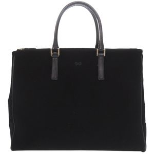 Excellent condition Anya Anya Hindmarch suede/leather black handbag, model 0763 (pre-owned)