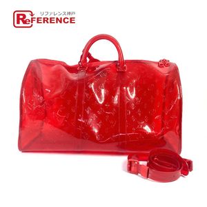 LOUIS VUITTON DR4188 Monogram Prism CLEAR Keepall Bandouliere 50 Boston Bag