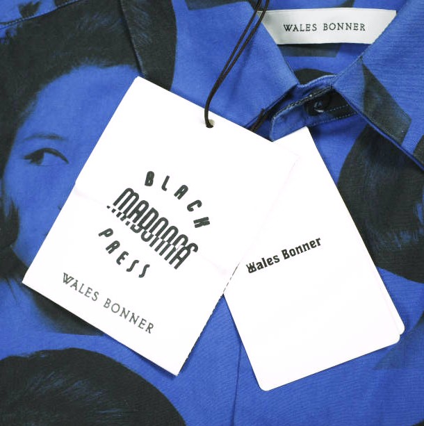 WALES BONNER ウェールズボナー 25AW イタリア製 Theaster Gates Edition Selah Shirt シアスターゲイツ セラシャツ 44 BLUE 長袖 グラフィック トップス【中古】【WALES BONNER】 WALES BONNER 2025 Autumn/Winter Theaster Gates Edition Selah Shirt