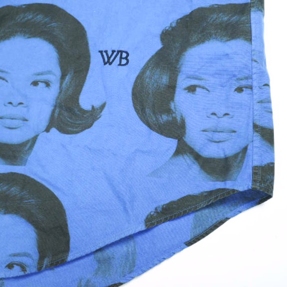 WALES BONNER ウェールズボナー 25AW イタリア製 Theaster Gates Edition Selah Shirt シアスターゲイツ セラシャツ 44 BLUE 長袖 グラフィック トップス【中古】【WALES BONNER】 WALES BONNER 2025 Autumn/Winter Theaster Gates Edition Selah Shirt