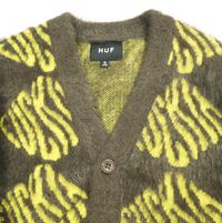 HUF ハフ 21AW FUCK IT CARDIGAN シャギーニットカーディガン KN00315 