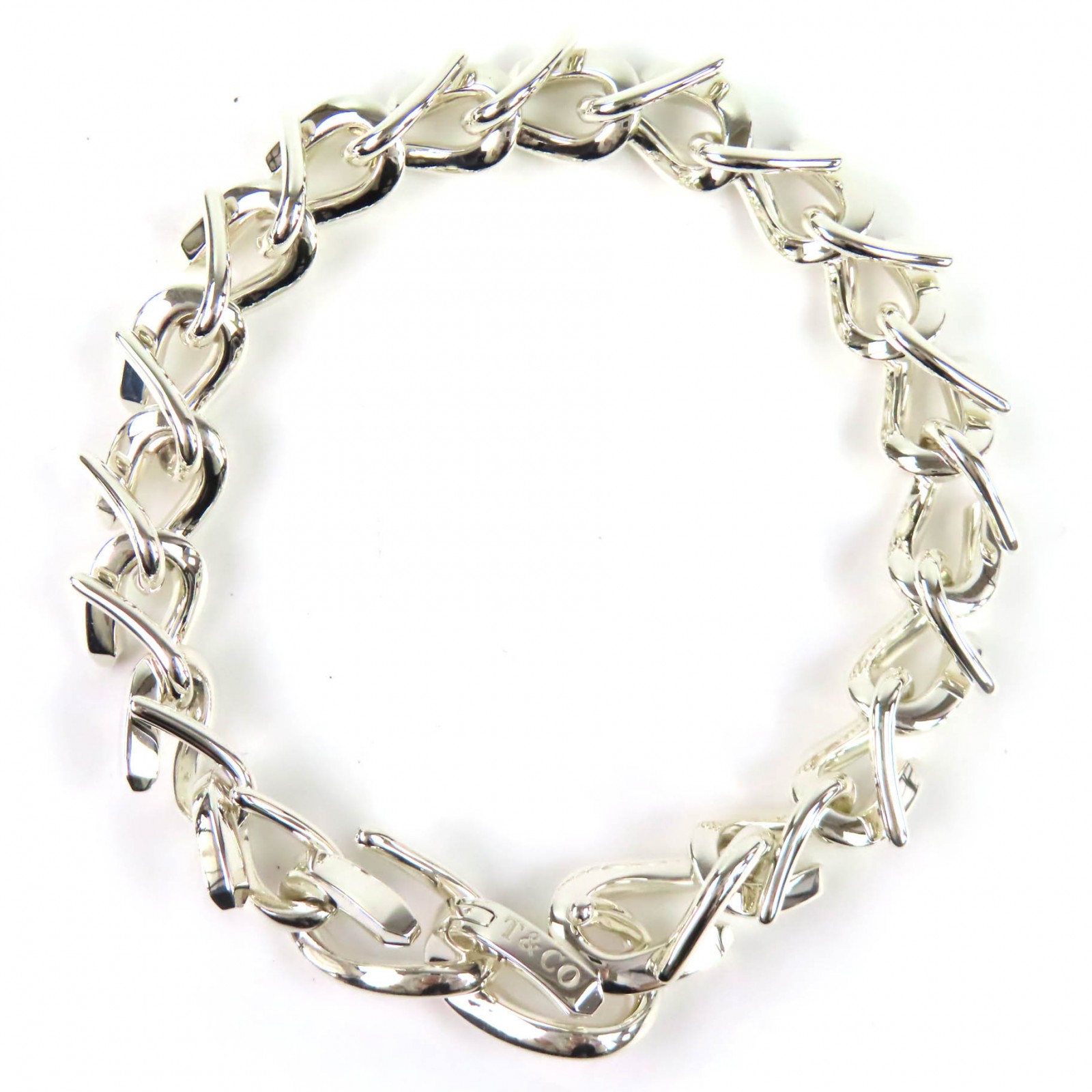 美品 Tiffany&Co. ティファニー ベネチアン シルバー ブレスレット 