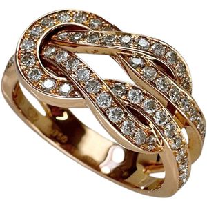 FREDFred Chance Infinie 中号钻石戒指，18K 玫瑰金，4.6 克，#47，女士 7 号