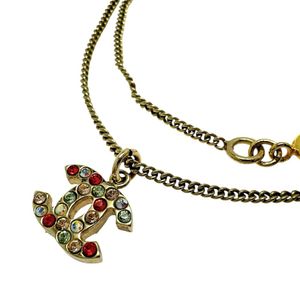 香奈儿 Coco Mark 水钻项链 GP 53g 42.5cm 04A 多色 女士 [二手]