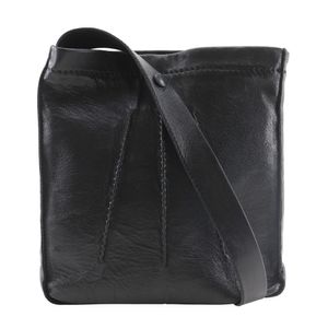 二手爱马仕 Toudu 黑色小牛皮单肩包，按扣开合。男女通用。