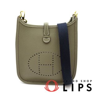 愛馬仕 Evelyn TPM Amazon Taurillon Clemence 女士單肩包 Etoupe [全新未使用]
