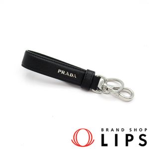 プラダ キーリング  2PP68T サフィアノ レディース ブラック【中古】