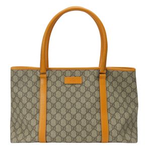二手 Gucci GG Supreme 帆布和皮革托特包