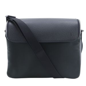 二手LOUIS VUITTON泰式餐包 M30862，Taiga x 尼龙帆布，Ardoise 色，2005 年款，黑色，SP0055，斜挎/单肩包，A4 尺寸，双拉链，男士款