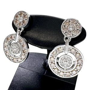 ブラウン钻石耳环，0.50 x 2克拉，18K白金，5.5克，女士款 [二手]