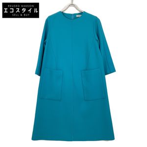 Adore 531-1140213 Turquoise Blue Polyester Clear Bonded Dress, Size 36 (Used)