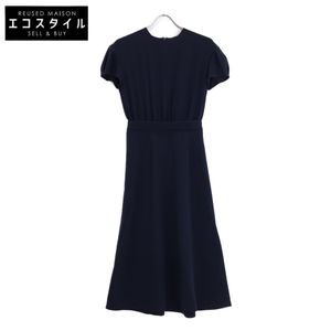 Yokochan 23rd year model YCD-123-870 Navy Puff Sleeve Braider Dress [Used]