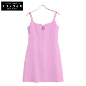 Gucci 626851 Pink Wool Silk Sleeveless Crepe Dress [Pre-owned]