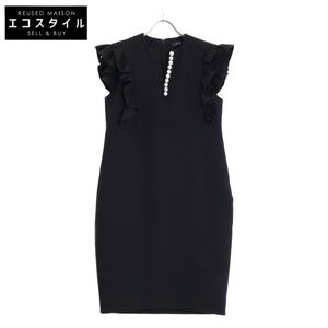 Yokochan 24-year-old YCD-124-913 Black Ruffle Sleeve Pearl Slit Lineless 36 [Used]