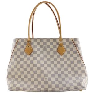 二手LOUIS VUITTONCalvi 手提包 N41449 Damier Azur 帆布 2015 白色 GI0185 手提包，A4 尺寸开口 Calvi 女士