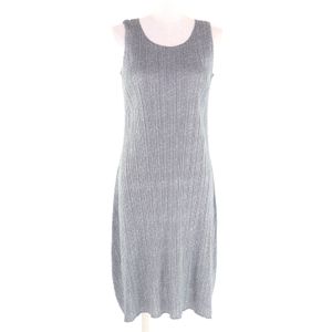 Excellent condition PLEATS PLEASE Issey Miyake PP01-JH168 all-over print sleeveless pleated dress, gray, size 4, made in Japan, authentic, women's