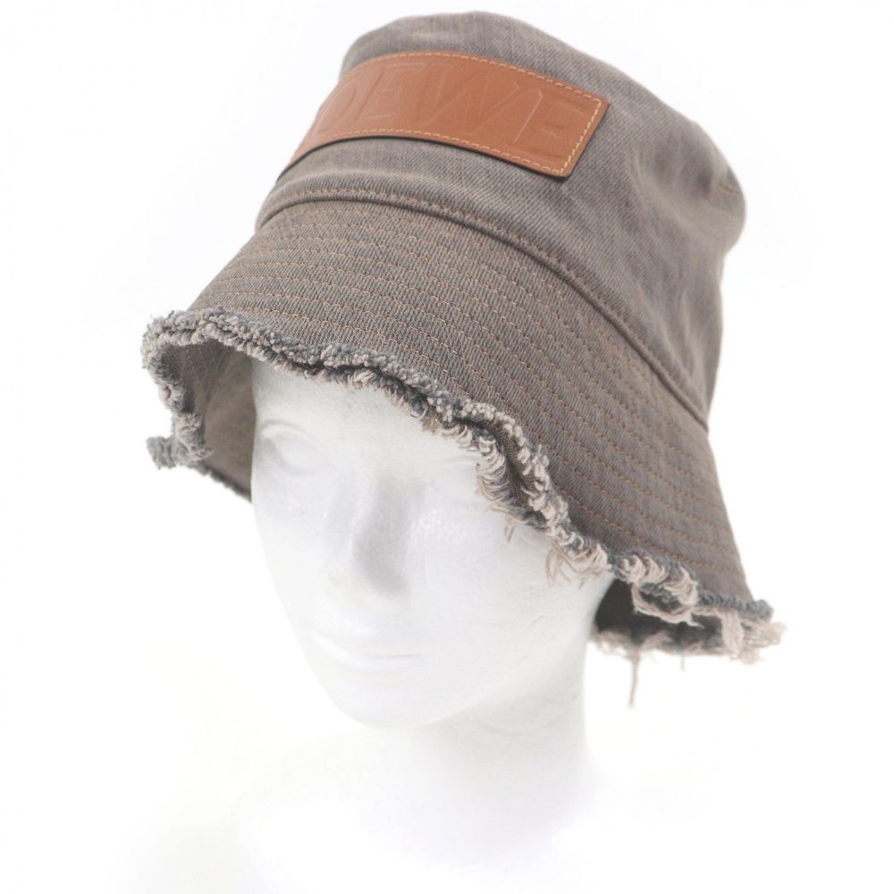 Excellent condition LOEWE calfskin bucket hat with logo  display picture 2