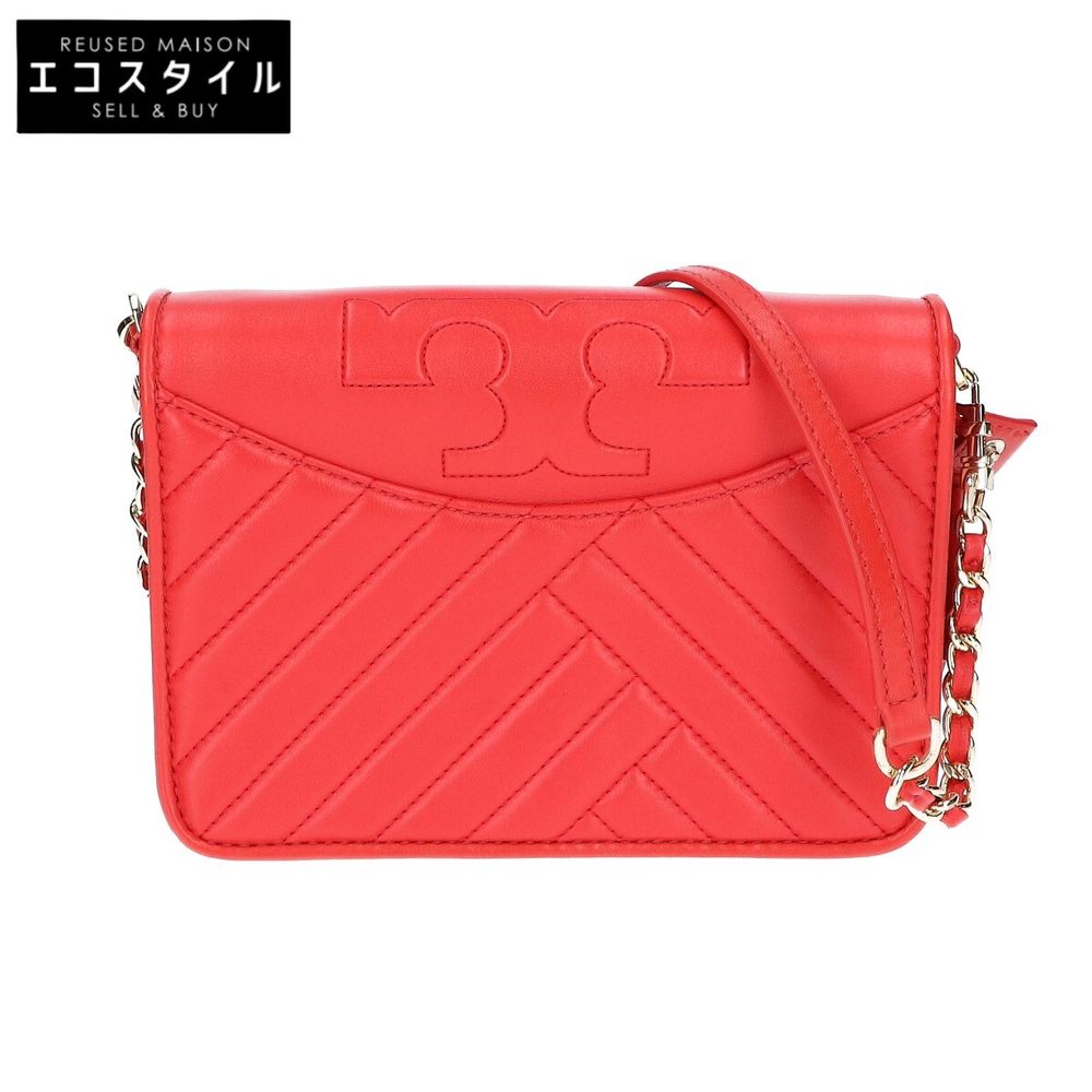 Tory Burch [Excellent Condition] Leather Quilted Chain [Pre  display picture 1