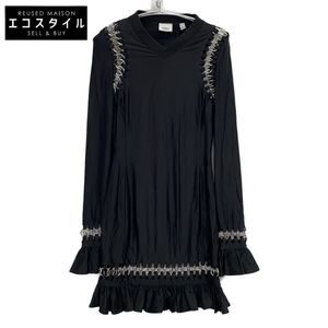 Burberry Black and White Football Dress with Rings, Size 4 (Pre-owned)