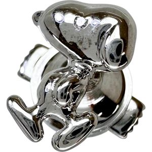 史努比领带夹，0.01克拉钻石，1.5克，18K白金，女士款，二手