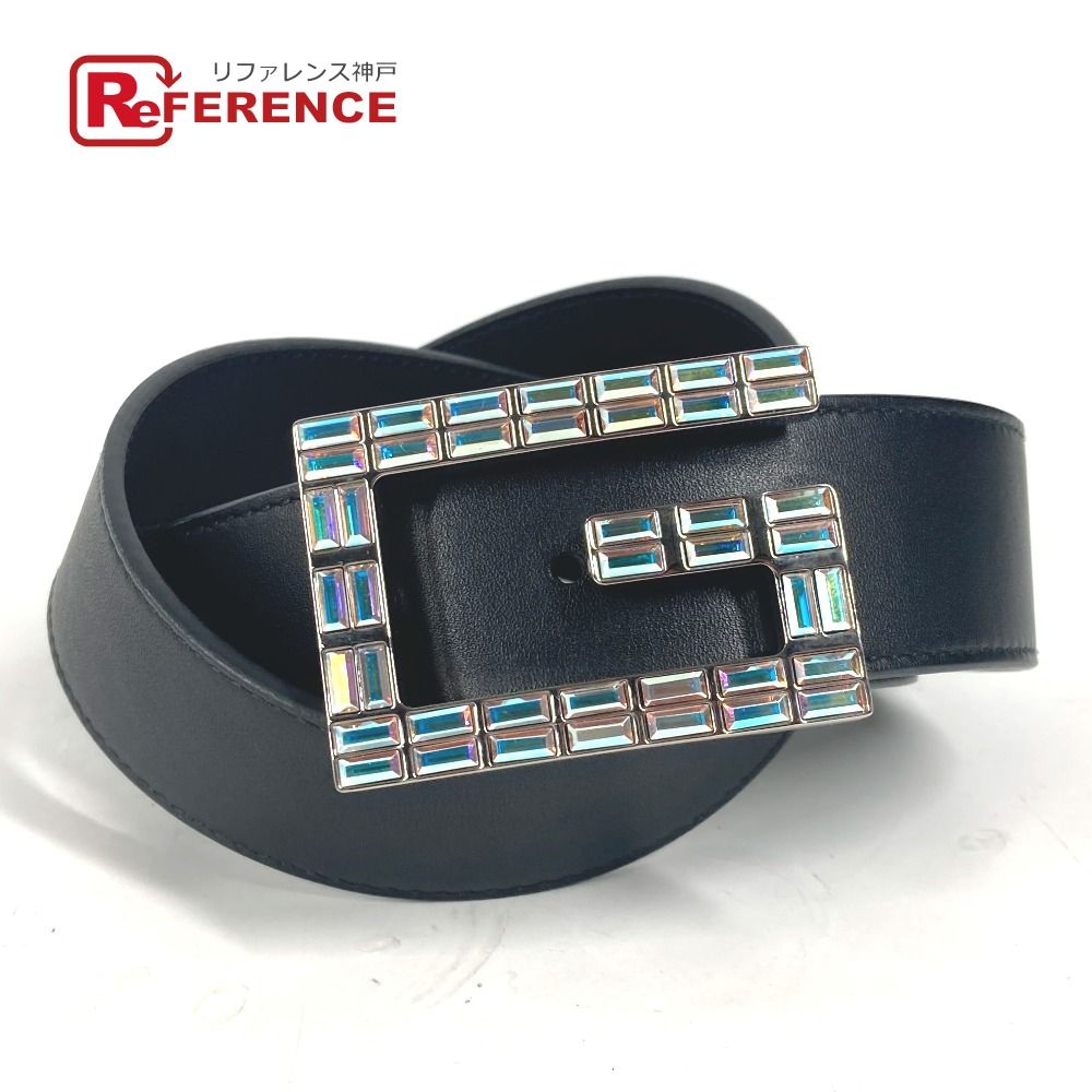 GUCCI 550106 Sequin G logo crystal belt
Leather Black Gucci Double G crystal-embellished leather belt Gucci main image 4
