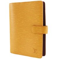 二手LOUIS VUITTONAgenda GM 筆記本封套，Epi 皮革，2001 年，黃色，SP0091，按扣閉合，男女通用。