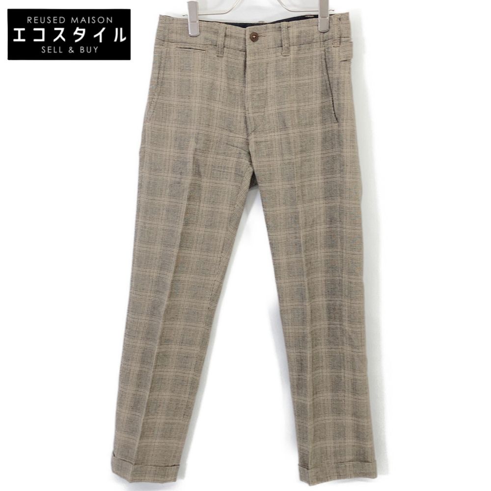 Slacks World Double RL 782959750001 Grey Wool Glen Check Button Fly Center Press ...