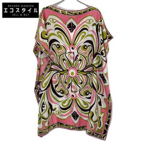 Emilio Pucci 2HWL97 2H828 Pucci pattern silk dress, size 42 [pre-owned]