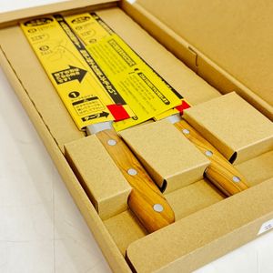 巴伊亞廚房橄欖色三德刀和小刀套裝（2 件組） - 實物拍攝。全新未使用廚房刀具套裝